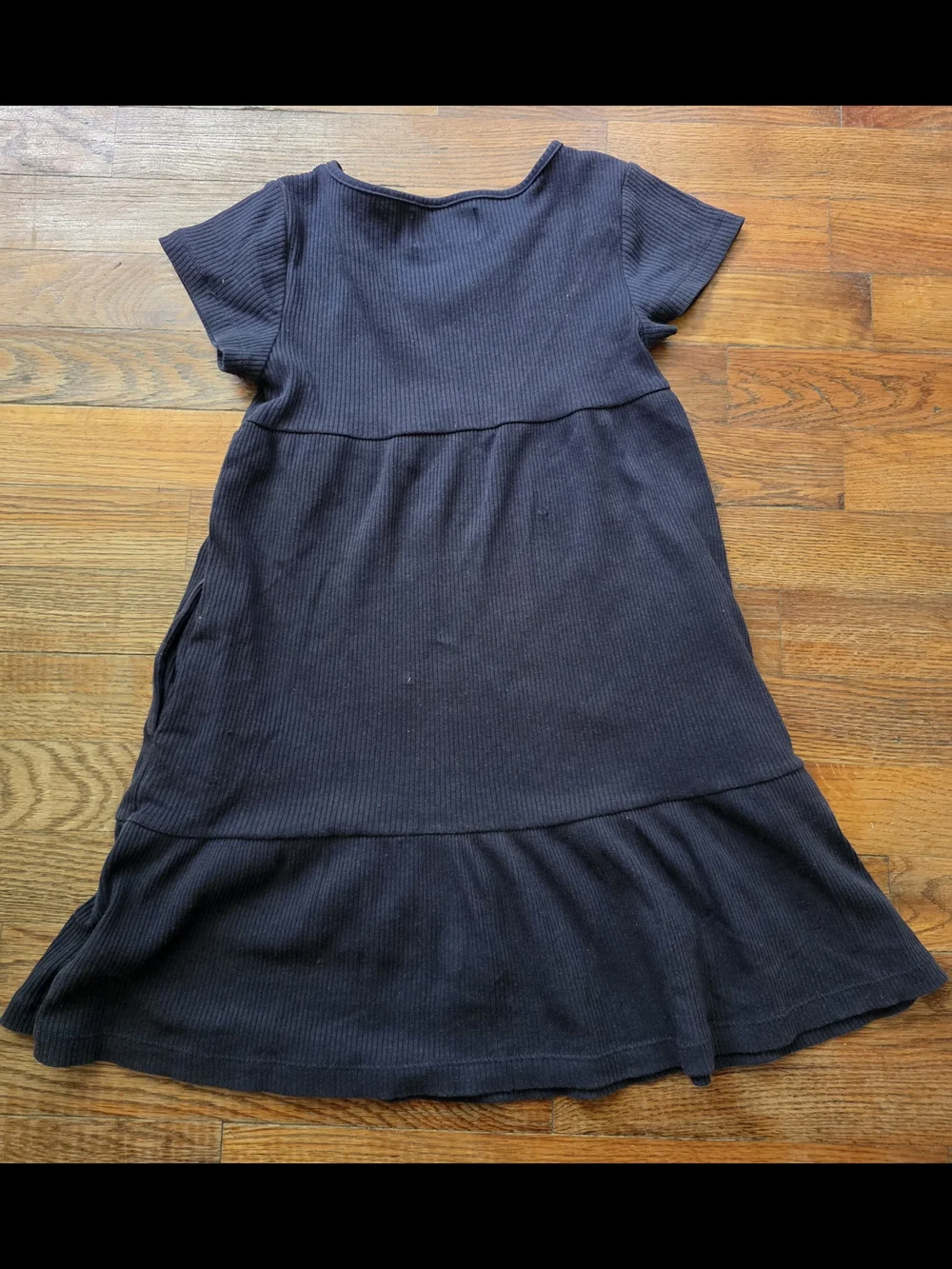 Old Navy Kids' Short Sleeve Ribbed Dress Navy Blue